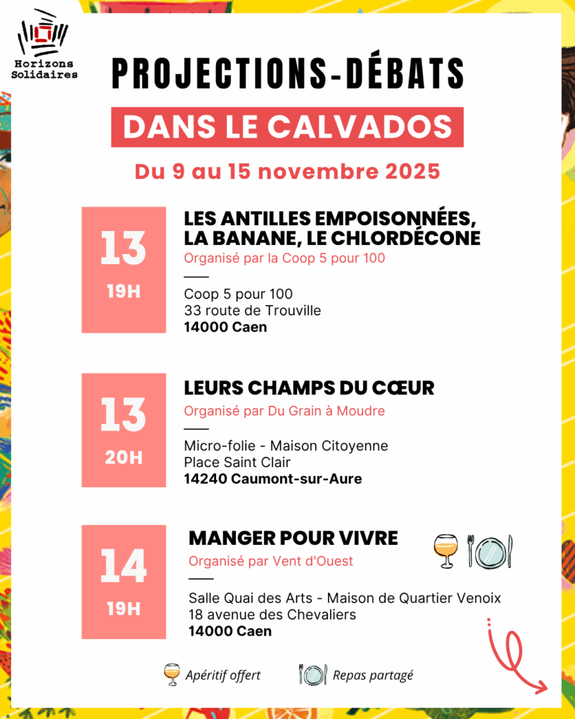Programme du Festival Alimenterre en Normandie du 9 au 15-11-25 - Calvados
