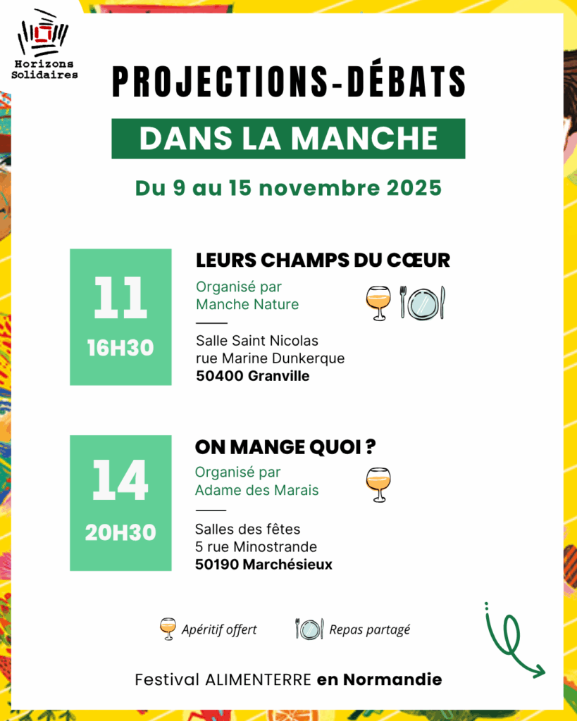 Programme du Festival Alimenterre en Normandie du 9 au 15-11-25 - Manche
