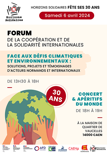 Affiche Forum de la Coopération et de la Solidarité Internationales d'Horizons Solidaires Normandie