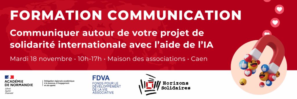 Formation Communiquer autour de votre projet de solidarité internationale avec l'aide de l'IA