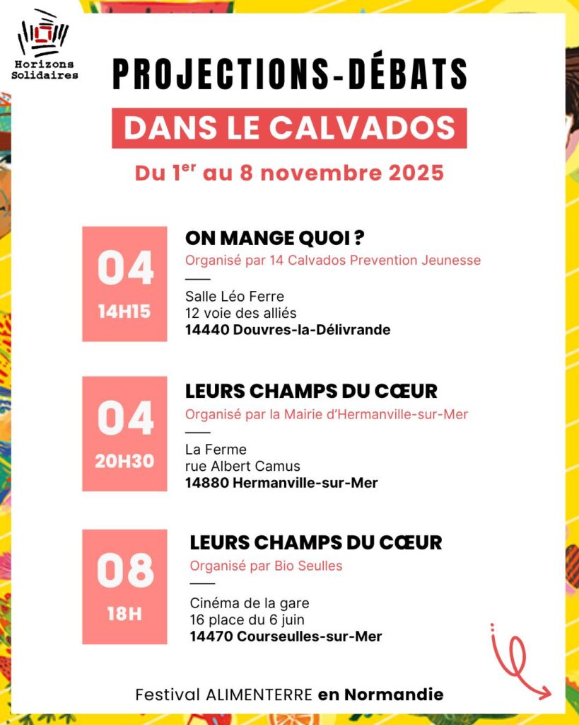 Programme du Festival Alimenterre en Normandie du 1 AU 8-11-25 