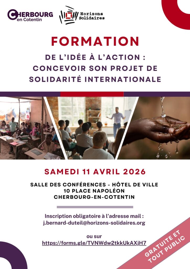 Flyer Formation Solidarité Internationale Cherbourg-en-Cotentin