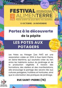 Pépite 20 ANS Festival Alimenterre - LES POTES AUX POTAGERS